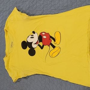 DISNEY Mickey Mouse Cotton T-Shirt Front and Back Size L